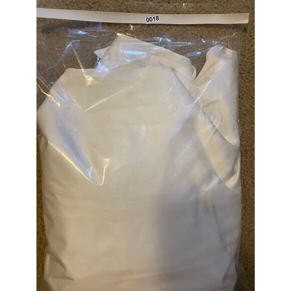 Show Me Your Mumu Samantha Ruffle Wrap Dress in ivory luxe satin Size M - Picture 8 of 10